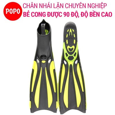 Chân vịt, chân nhái lặn biển chuyên nghiệp POPO 1143 được thiết kế có thể bẻ cong 90 độ