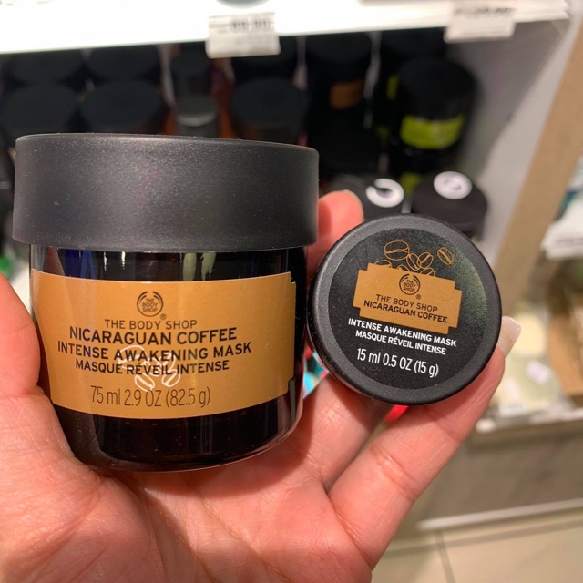 Mặt nạ the body shop cho da không đều màu nicaraguan coffee intense awakening mask