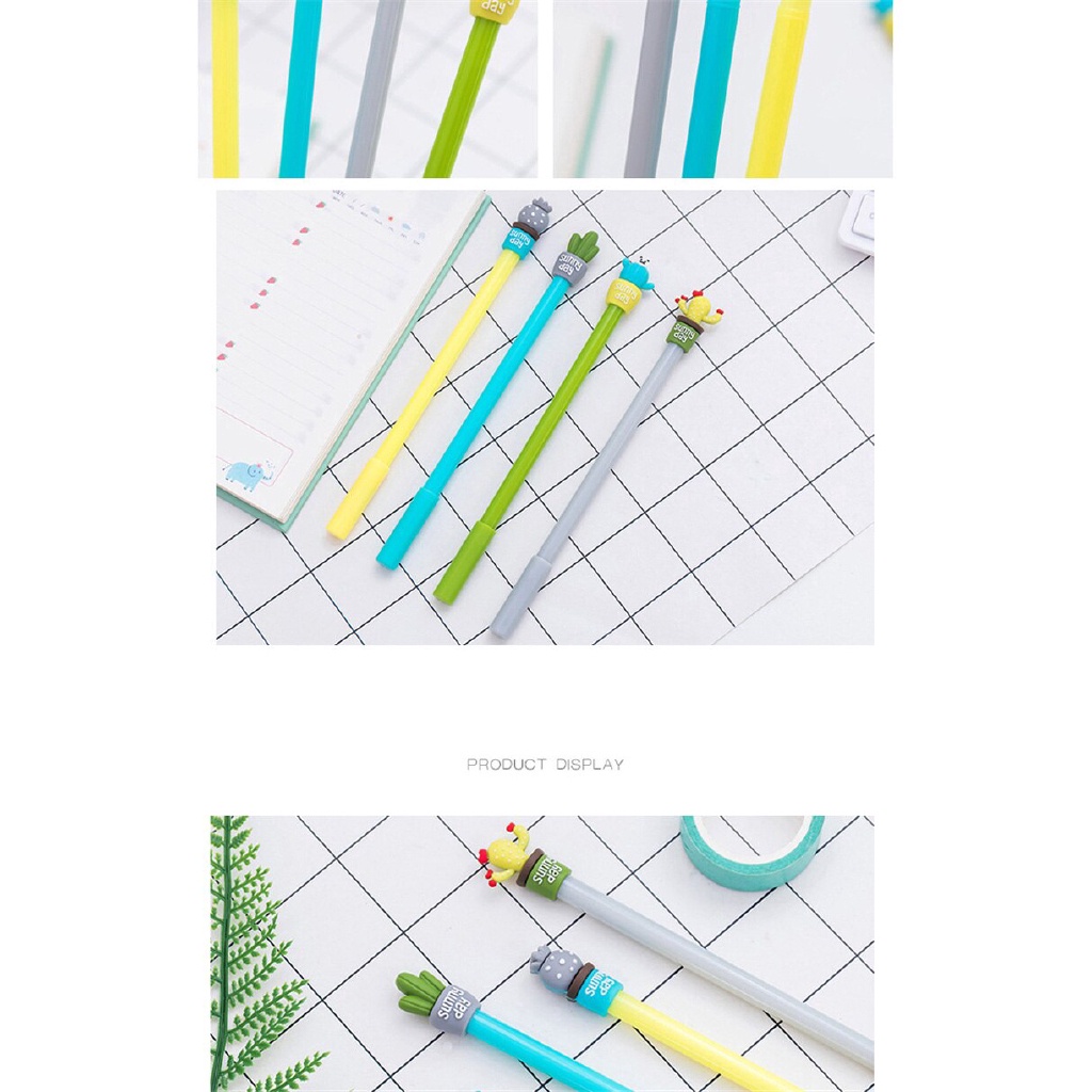 Set 4 Bút Bi Hình Cây Xương Rồng Dễ Thương