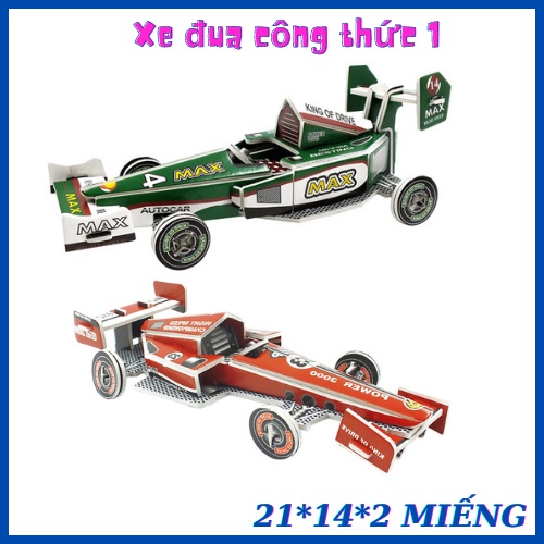 Đồ chơi Lắp ráp 3D Mô hình Xe Đua Công Thức 1, giúp trẻ Thông minh, Sáng tạo, làm quà tặng