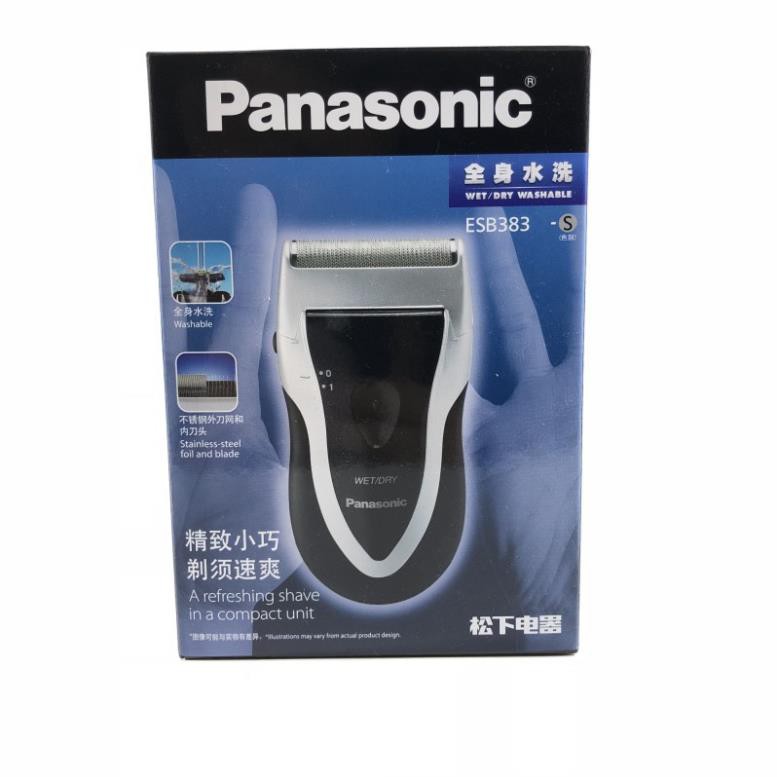 Máy Cạo Râu PANASONIC ESB383 Chống Nước Cạo Bọt Khô Cao Cấp Tặng Kèm 2 Pin