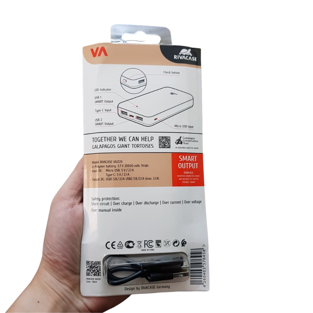 Pin sạc dự phòng RIVACASE VA2120 20000mAh