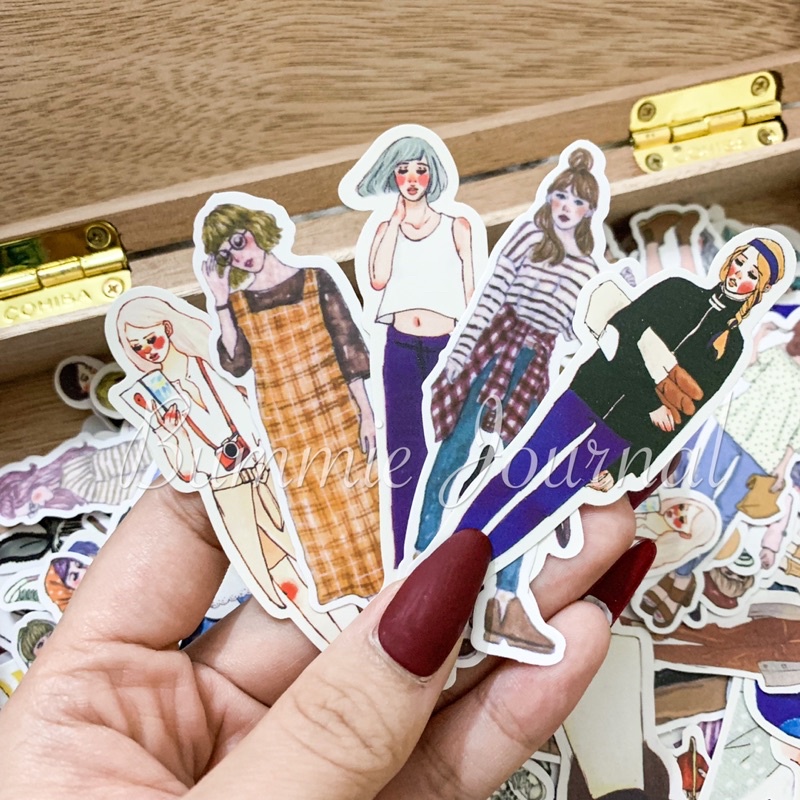 Set 30 sticker cô gái mix ngẫu nhiên không trùng mẫu