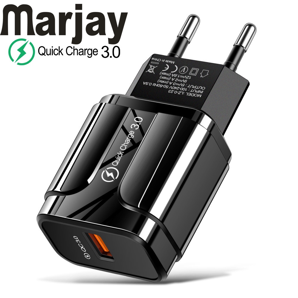 Cốc Sạc Nhanh 3a Usb 3.0 Eu Cho Iphone X Max 7 8 Qc3.0 Samsung Xiaomi