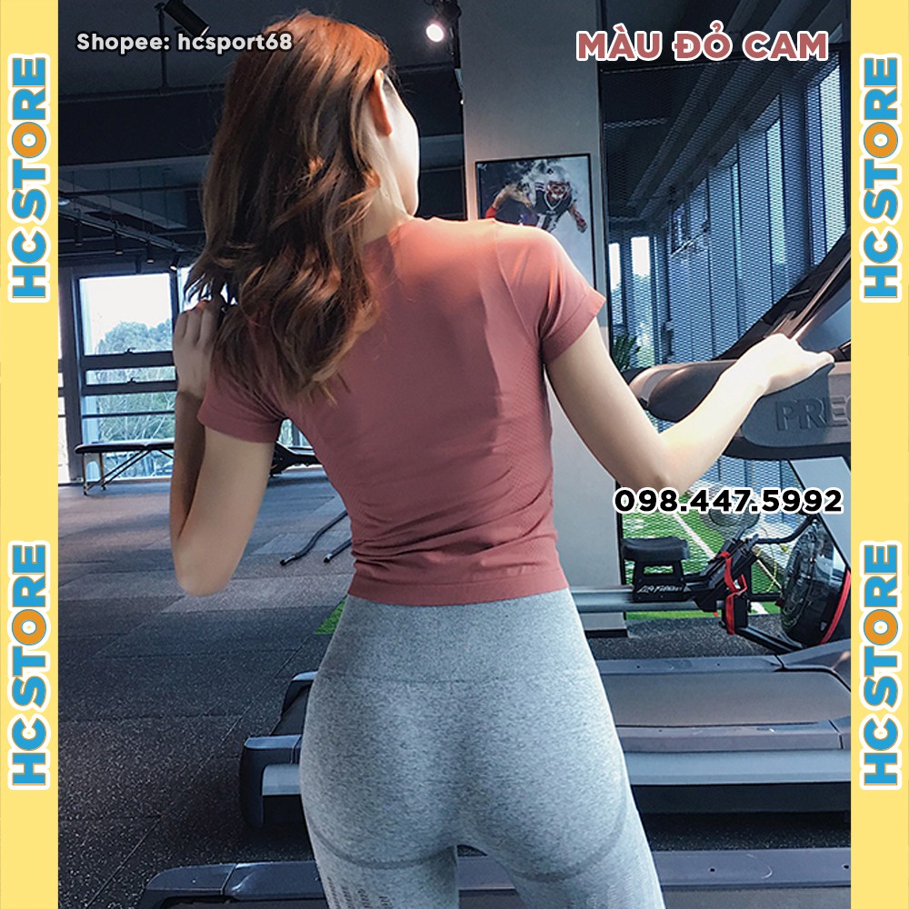 Áo Phông Ngắn Tay AC05 Tập Gym, Yoga Ami Medea Ôm Dáng, Siêu Co Giãn Thấm Mồ Hôi - HcSport68