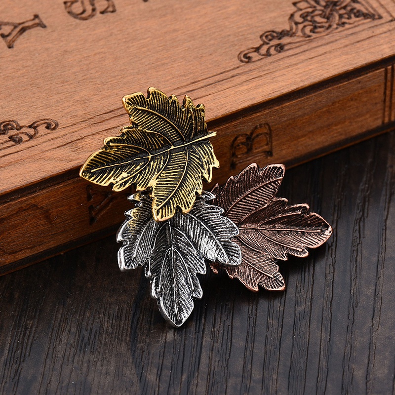 Trâm Cài Áo Hình Chiếc Lá Nhiều Màu Sắc Phong Cách Vintage Cho Nữ