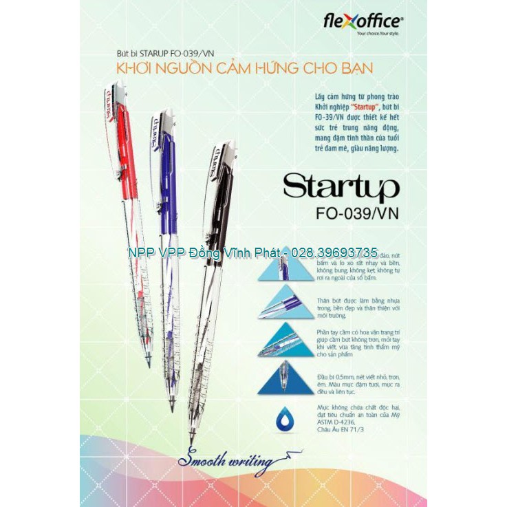 Bút bi ngòi nhỏ TL Startup -039/VN