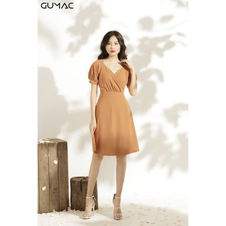 Đầm đắp chéo cổ tim GUMAC MS10986_CAM