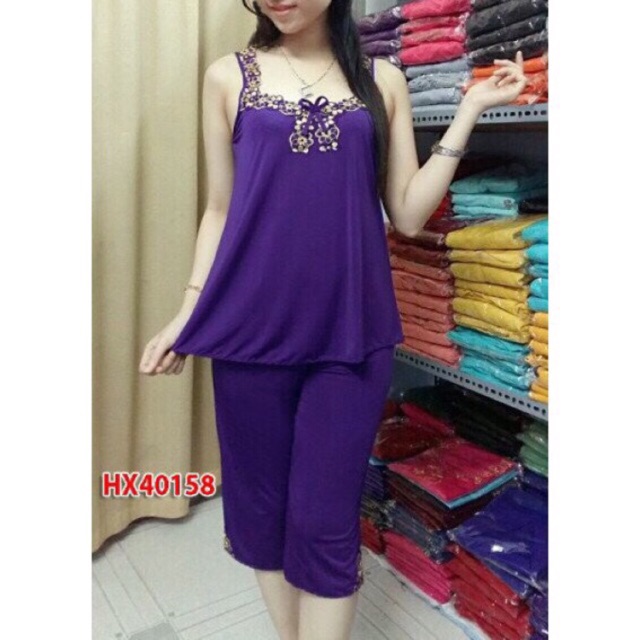 Bộ đồ ngủ thun lạnh lửng MS03 có nhiều màu