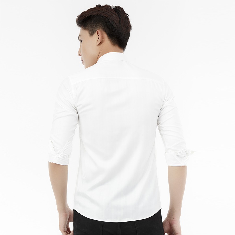 [GIẢM SỐC] - Áo sơ mi nam dài tay, sơ mi công sở vải lụa chống nhăn cao cấp màu trắng dáng SLIMFIT (ẢNH THẬT) | BigBuy360 - bigbuy360.vn