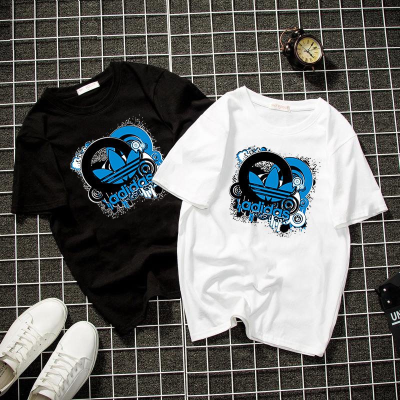 Áo thun Unisex form rộng logo cá tính Hàn Quốc vải dày mịn 2019T1544