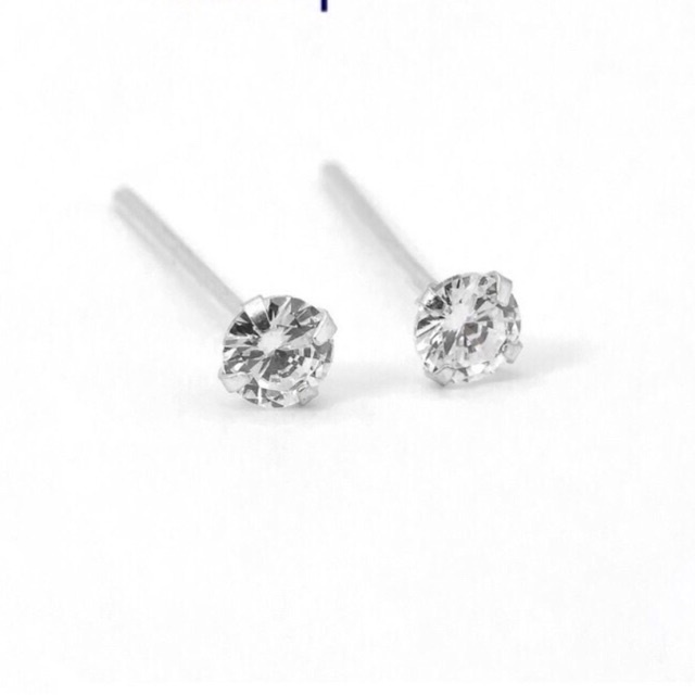 khuyên tai nụ đá mini seri 2ly nhỏ xinh - chuẩn bạc ta
