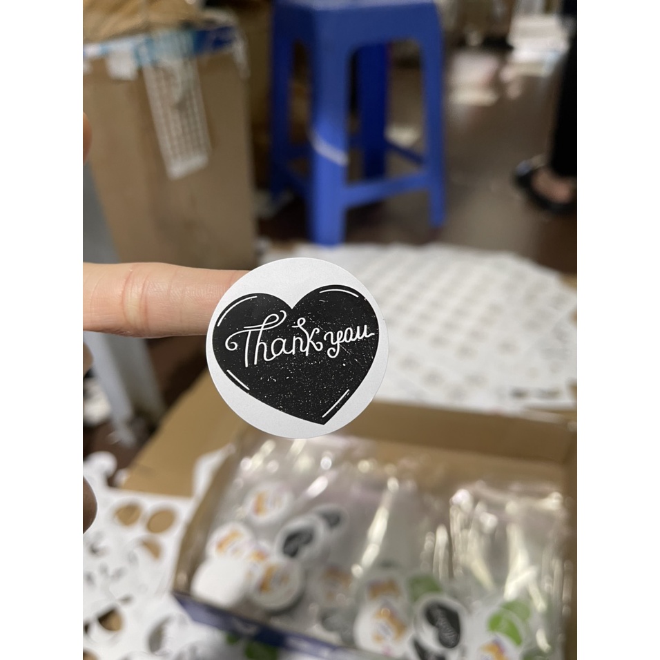 Set 10 tem dán sticker nhãn dán cảm ơn đẹp