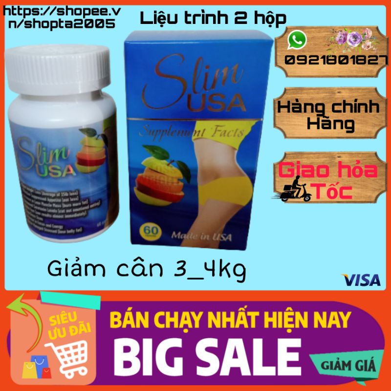 Viên uống giảm cân USA Slim Mỹ 60 vién