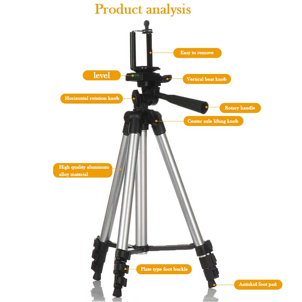 (Hàng Mới Về) Chân Tripod Bằng Hợp Kim Nhôm Chuyên Dụng Cho Máy Ảnh