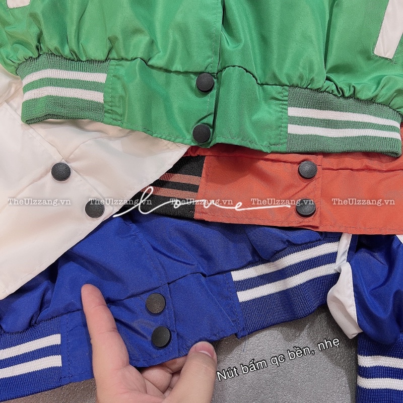 Áo Khoác Bomber Dù Quảng Châu 2 Lớp Form Croptop Rộng Dơi Tay Phồng Sọc in GB - DU3005