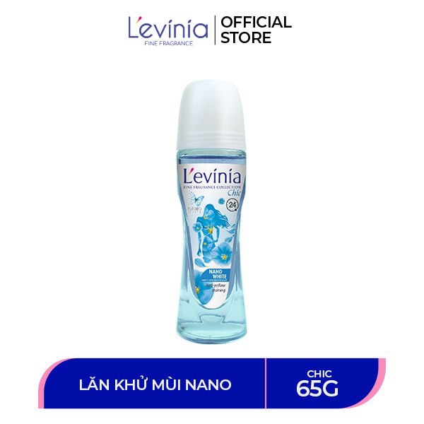 Lăn Khử Mùi NANO Trắng Da & Khử ố vàng áo CHIC L'evinia 70g