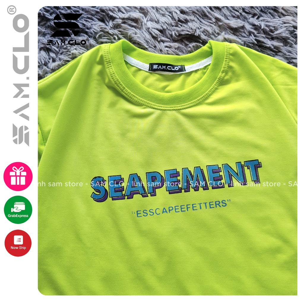 Áo thun nam nữ tay lỡ SAM CLO phông form rộng dáng Unisex, mặc lớp, nhóm, cặp in chữ SEAPEMENT