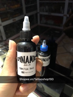 60ml Mực xăm đen tuyền Dynamic Tbk (Triple black )