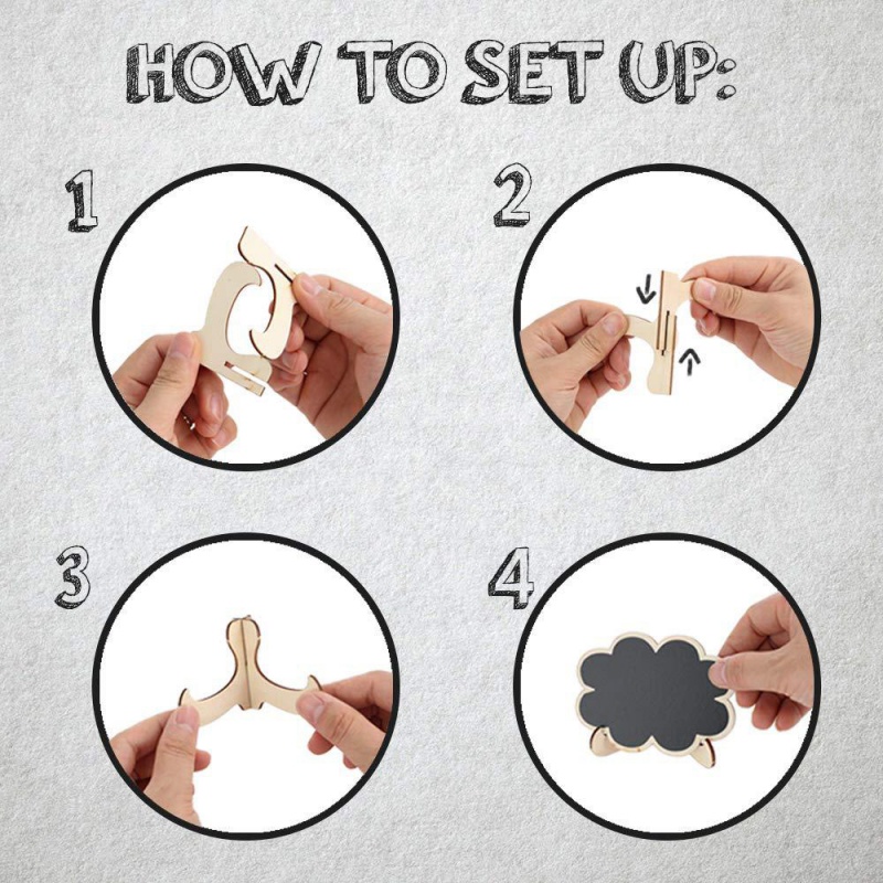 Bảng Đen Nhỏ Bằng Gỗ Dùng Trang Trí Trưng Bày