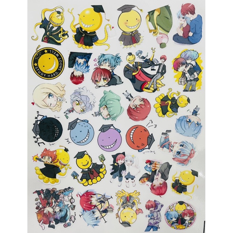 Combo 31-62 Sticker dán học viện anh hùng my hero acamedia