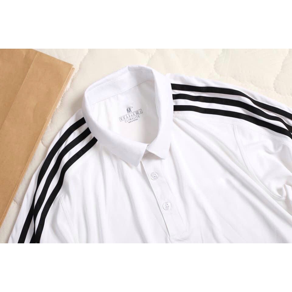 Áo polo nam 3 sọc vai thể thao chất vải nhập ngoại cực sang và chuẩn form