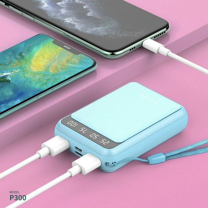 Sạc Dự Phòng Mini Cầm Tay Sendem P300 Chính Hãng Dung Lượng 10000mah, Thiết Kế Nhỏ Gọn Tiện Dụng Nhiều Màu