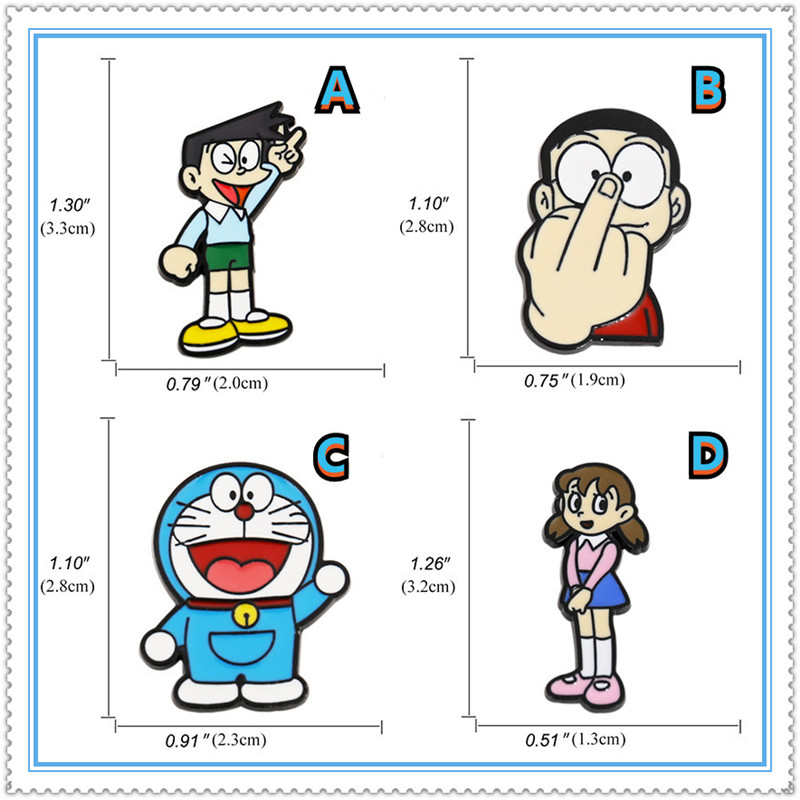 Ghim cài hình Doraemon series 01 Nobita thời trang dùng cài áo/ balo