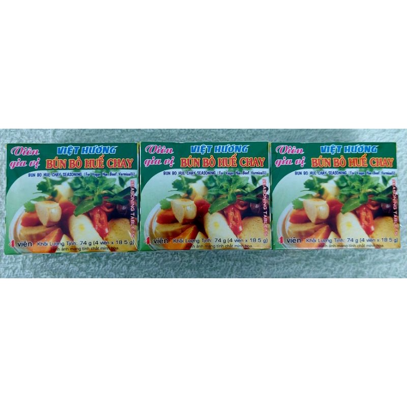 Gia vị bún bò huế chay việt hương 74 gam (1 lốc 6 hộp)