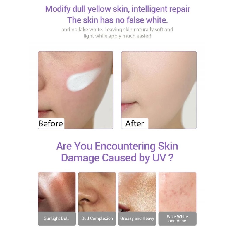 Kem chống nắng IMAGES SPF50/ PA+++ chống tia UV dưỡng trắng da chống thấm nước 30g
