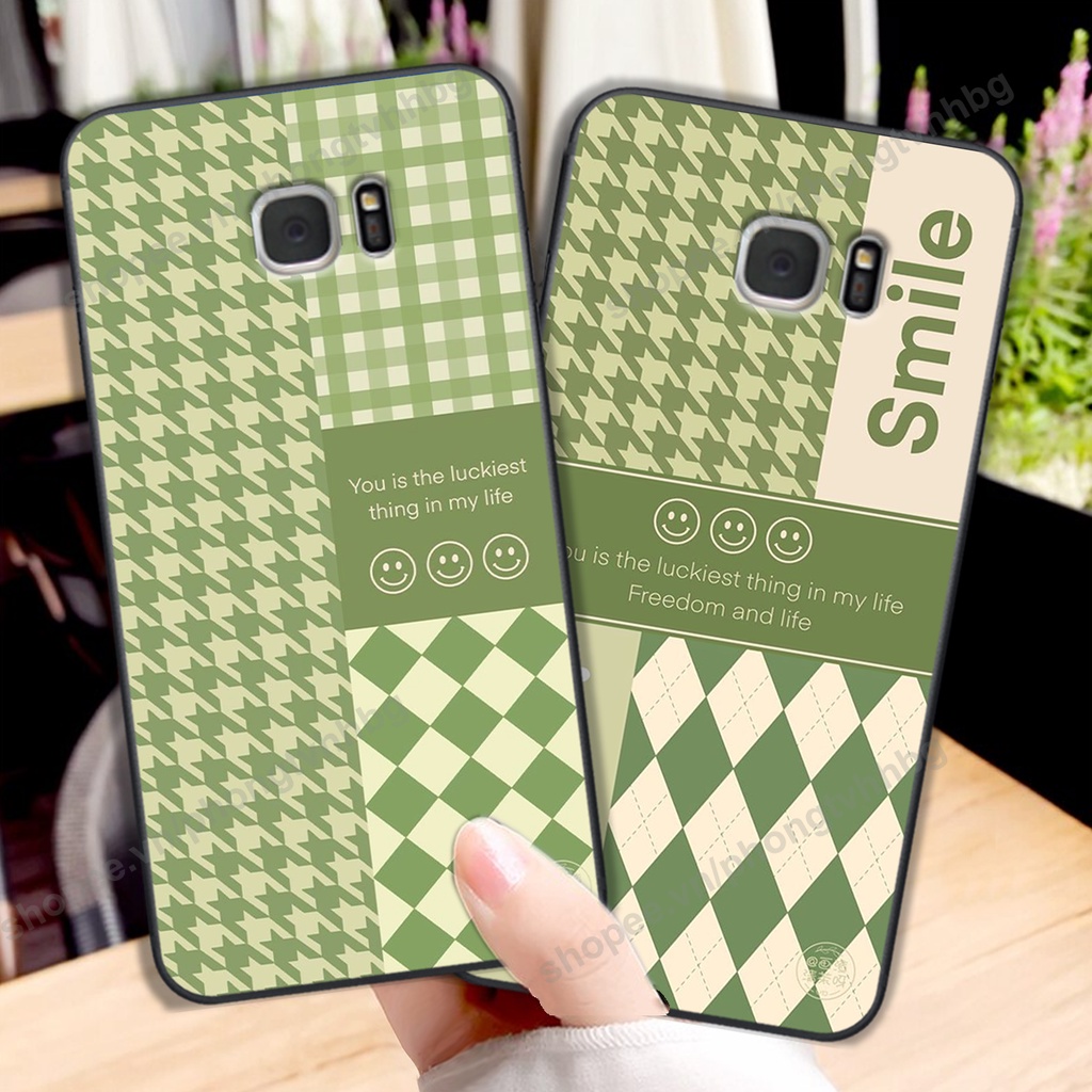 Ốp lưng Samsung S6 / S6 EDGE / S7 / S7 EDGE in mẫu gấu bo viền , smile mặt cười cực cute đẹp