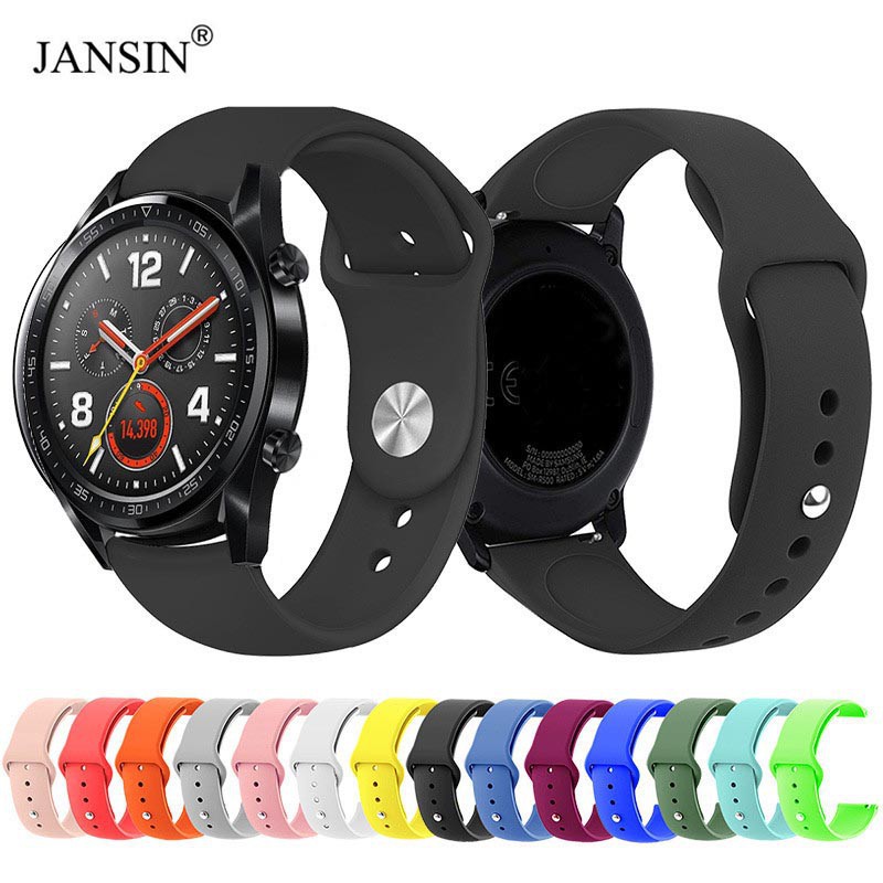 20 22mm Silicone Sport strap Huawei watch GT Samsung Galaxy S2 S3 Frontier Classic watch band