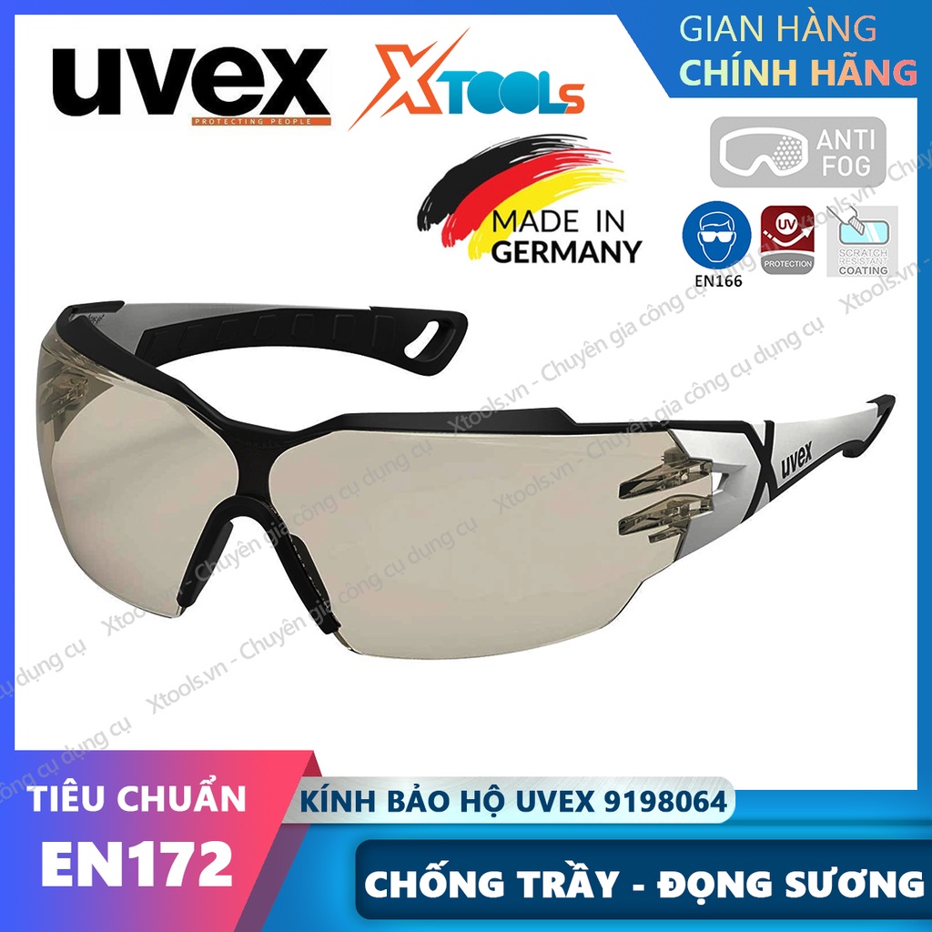 Kính bảo hộ UVEX PHEOS CX2 9198064 kính chống bụi, chống hơi nước trầy xước vượt trội, ngăn chặn tia UV, mắt kính đi xe