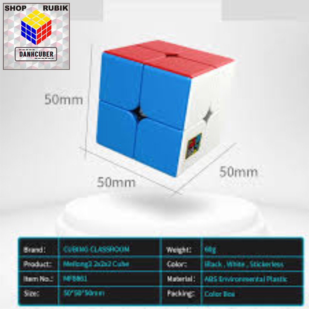 Rubik 2x2 Stickerless MoYu MeiLong MFJS Rubik 2 Tầng