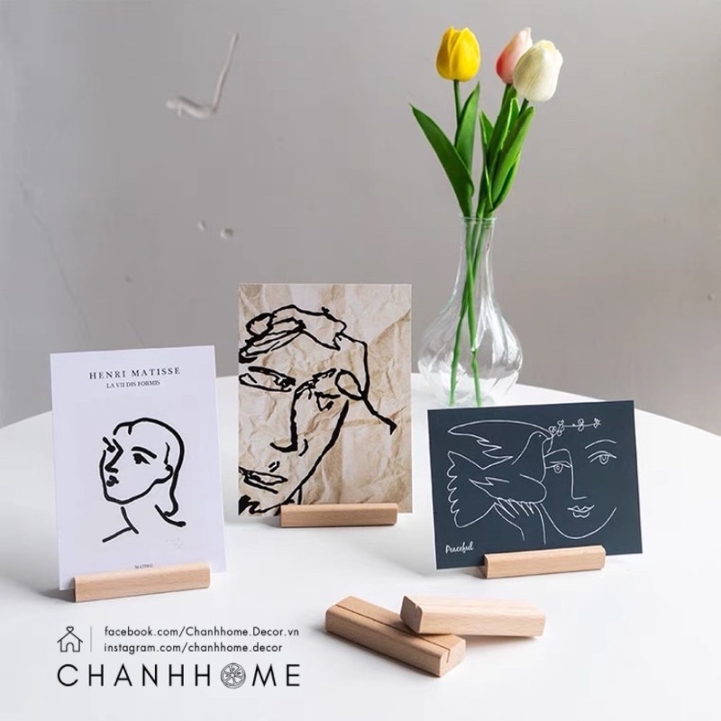 Set 3 Postcard tranh dán tường nghệ thuật trừu tượng decor phòng chụp ảnh Chanhhome.decor