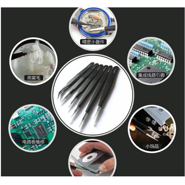 Bộ 6 cây nhíp gắp đồ điện tử-V4