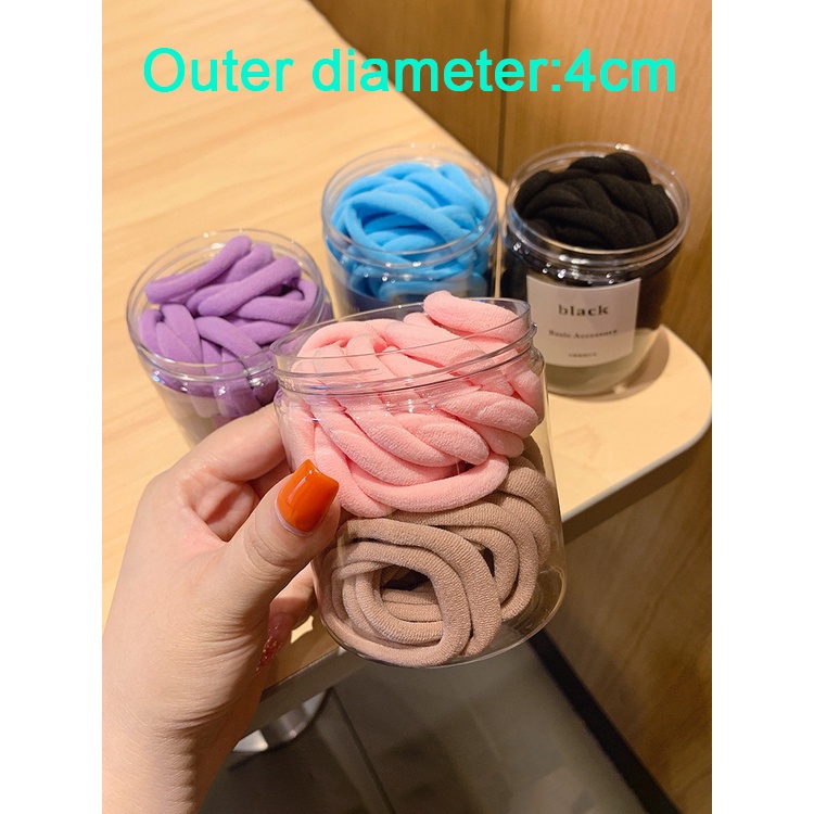 Dây Buộc Tóc Cao Su Co Giãn Tốt Màu Sắc Đơn Giản Thời Trang Cho Nữ