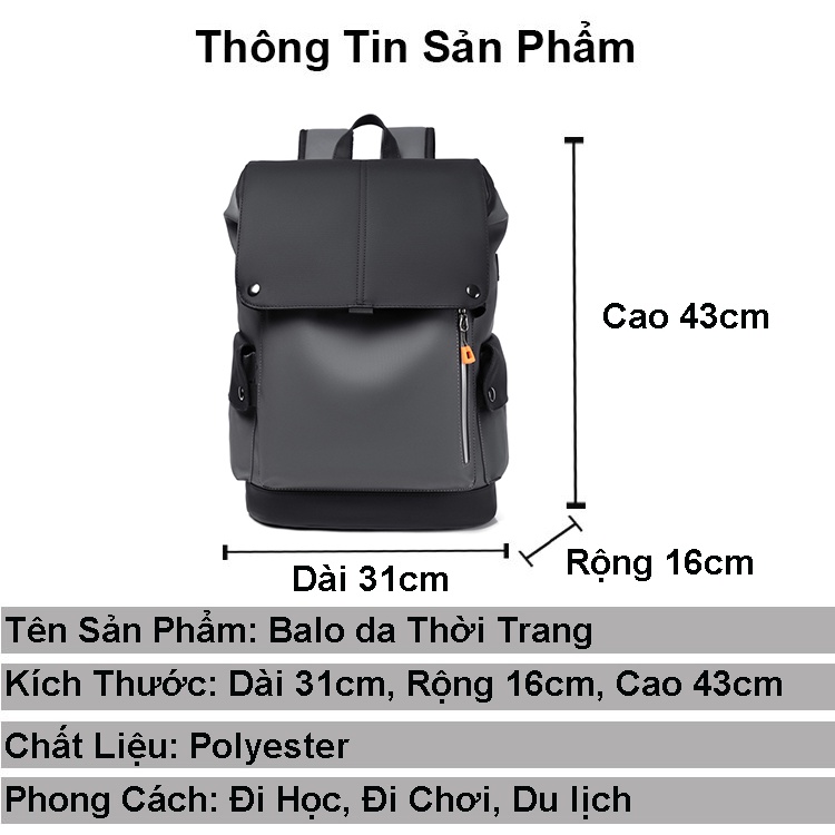 Balo da nam Balo đi học lv có cổng sạc USB đựng laptop 15.6 inh thời trang nam nữ RIKY cặp da nam ulzzang chống nước