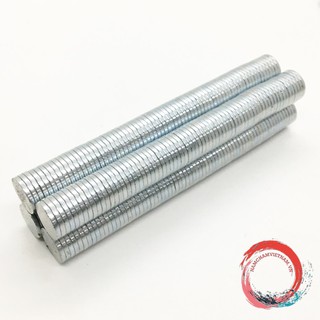 Nam Châm Vĩnh Cửu 12x2mm Mạ Kẽm Lực Từ N35 Giá Rẻ
