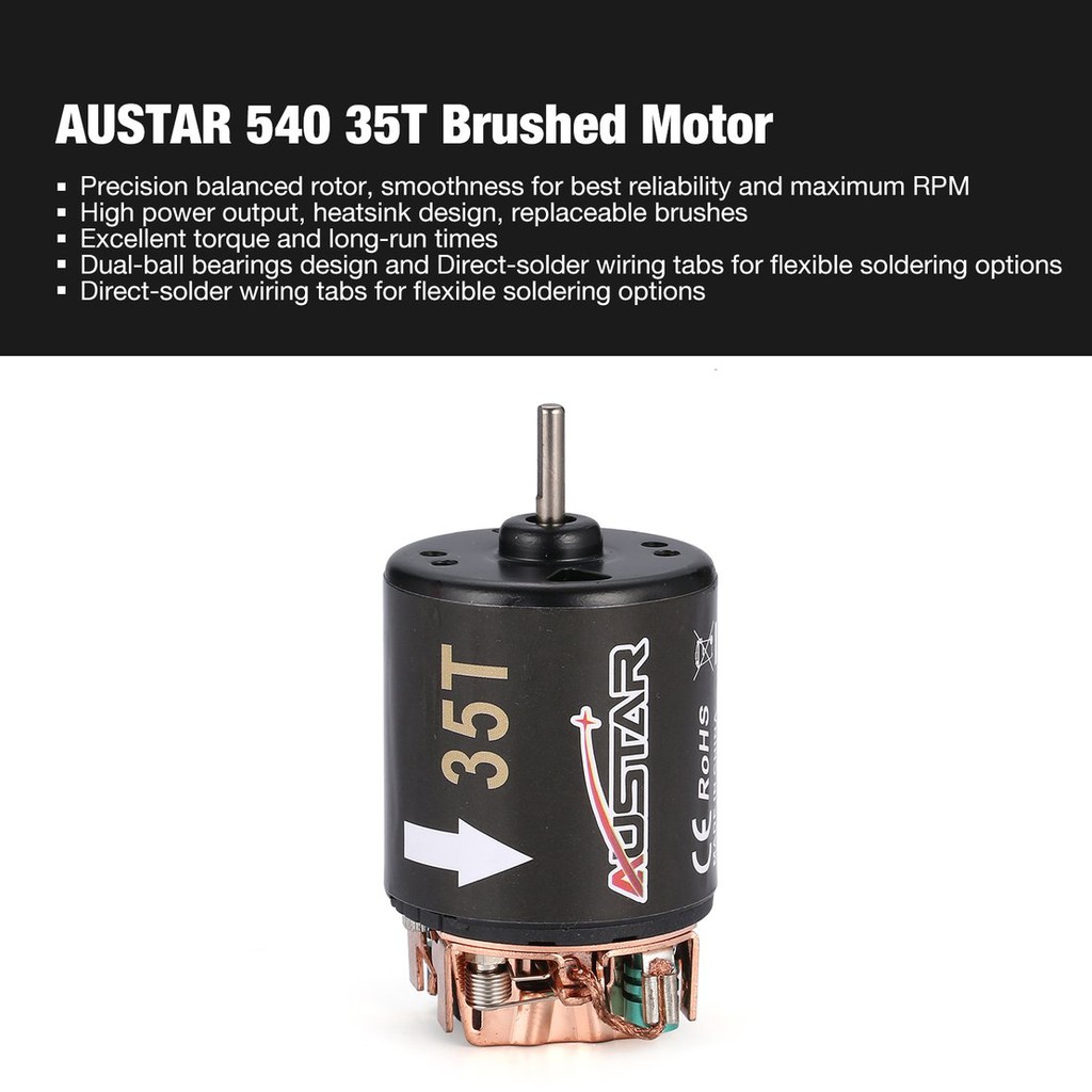 【điều khiển từ xa8/5】AUSTAR 540 35T Brushed Motor for 1/10 Off-road Truck Bigfoot RC Car Model