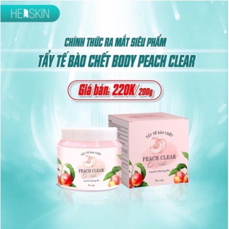 [Rẻ vô địch] Kem Tẩy Tế Bào Chết Body Peach Clear Herskin - Kem Tẩy Tế Bào Chết Body Herskin Princess White