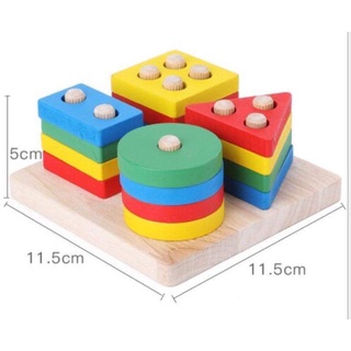 Đồ chơi gỗ 6 món Montessori cho bé