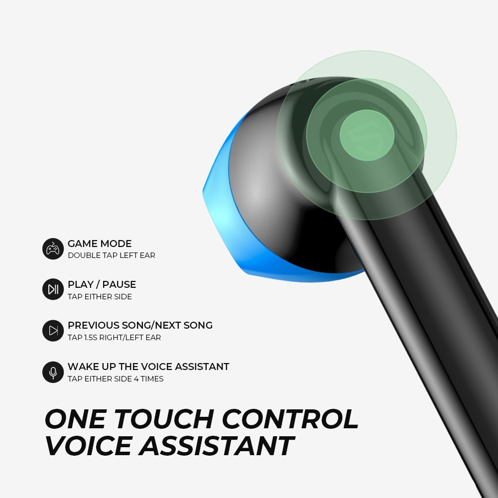 Tai Nghe Không Dây SoundPEATS TrueAir Gaming Mode Độ Trễ Thấp Bluetooth 5.0 CVC Giảm Tiếng Ồn 30 Giờ Sử Dụng