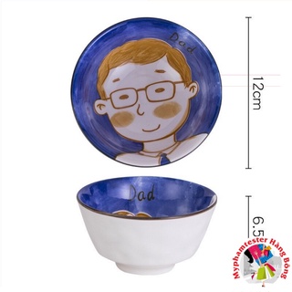 Bộ bát gia đình 4 món xinh xắn