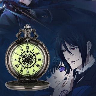 ♣¤☁Đồng hồ bỏ túi Black Butler Logo hợp đồng của Charles Sebastian Thiết bị ngoại vi anime Eye of Otto Quà tặng tốt nghi