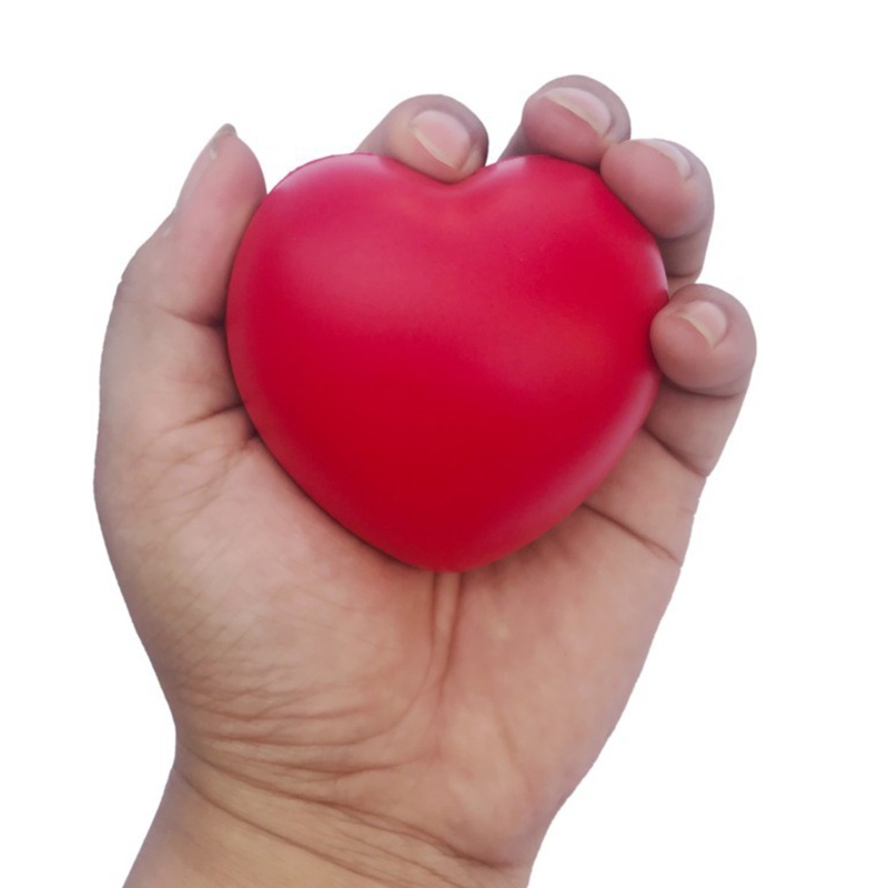 Đồ Chơi Bóp Tay 3In Hình Trái Tim Đỏ Giúp Giảm Căng Thẳng