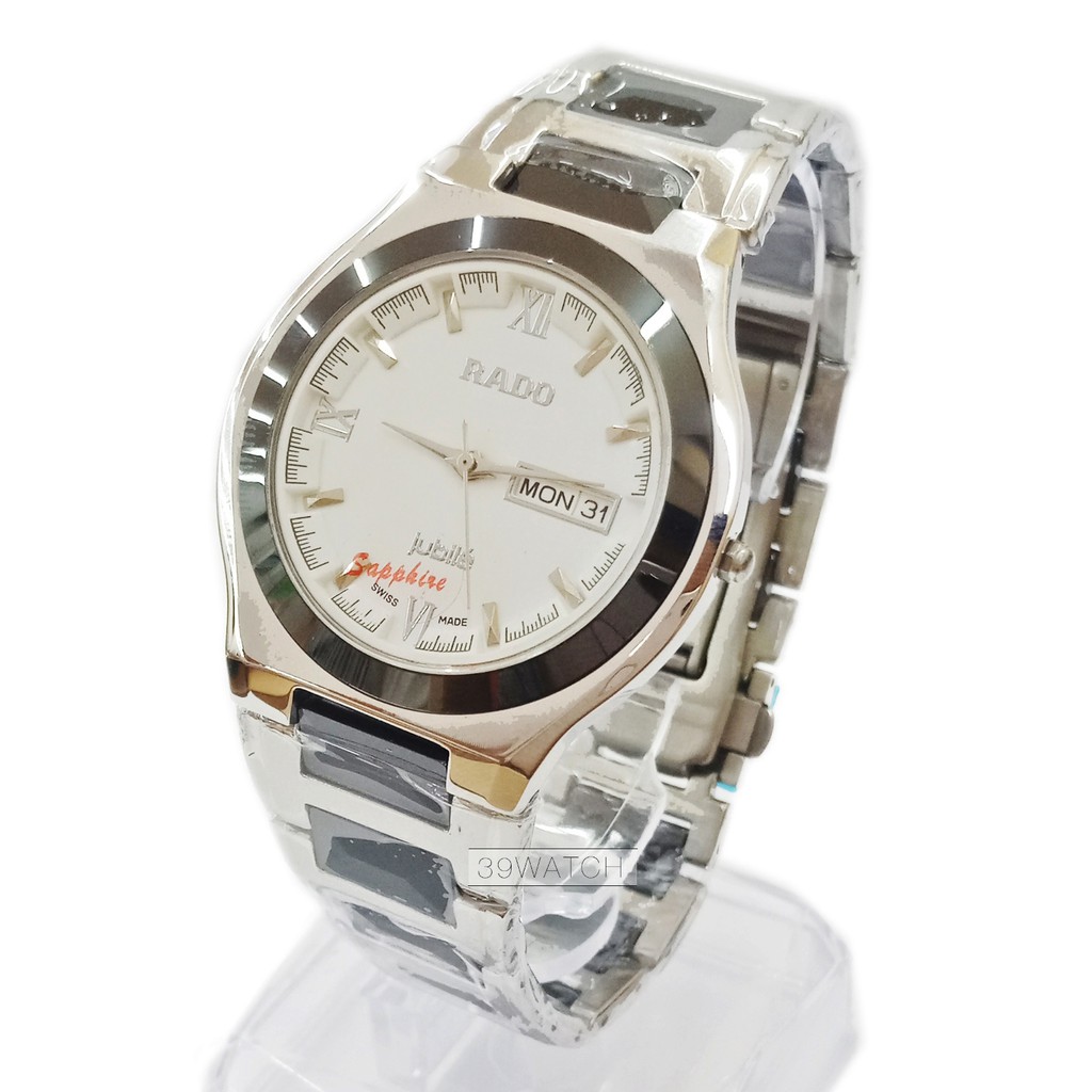 Đồng hồ Julibe nam RA65 NAMT mặt trắng, chất liệu dâyinox kết hợp hạt đá ceramic nguyên khối đính giữa | BigBuy360 - bigbuy360.vn