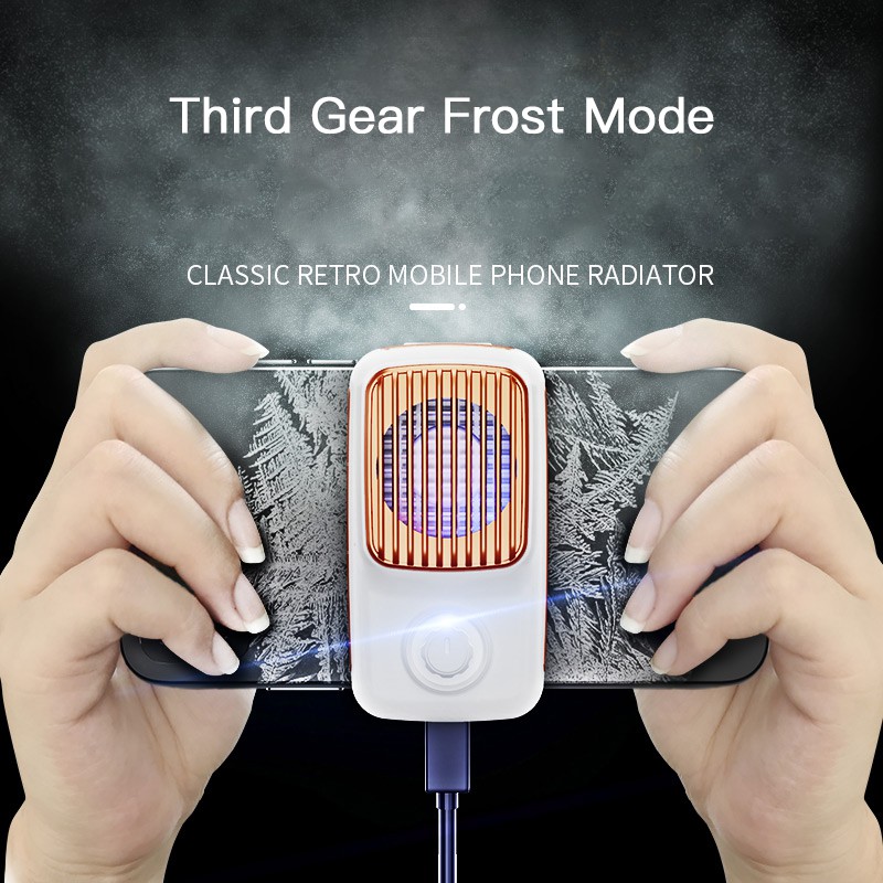 Quạt tản nhiệt điện thoại MEMO DL03 - Siêu lạnh, hiển thị nhiệt độ, LED RGB, Kẹp thu vào 2 chiều Tay cầm quạt tản nhiệt làm mát điện thoại di động BEST