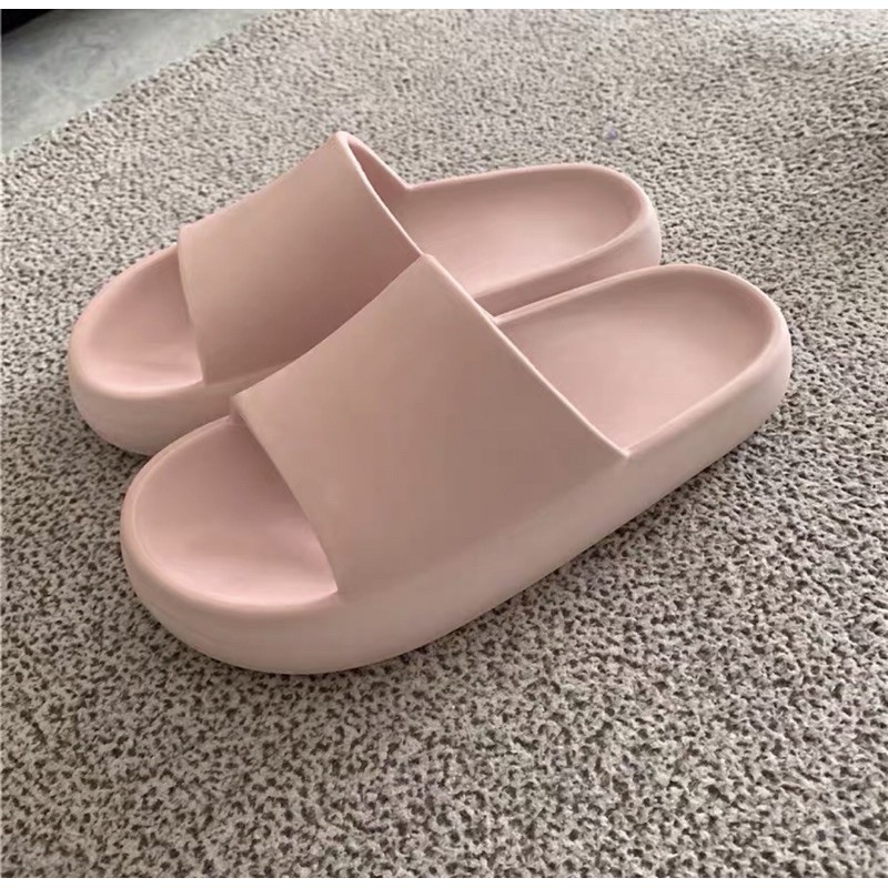 Dép bánh mì cute, dép quai ngang nam nữ đế 3,5cm, dép trơn cute Mã 16