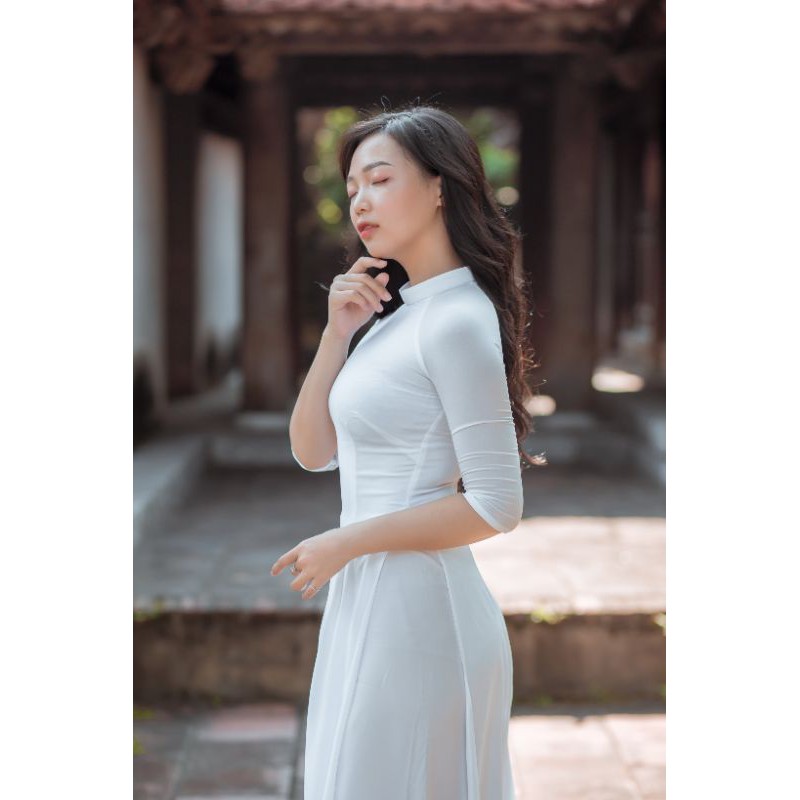 Áo dài nữ ⚡ FREESHIP ⚡Áo dài trắng học sinh 4 tà đẹp vải chifon chính phẩm hàng thời trang cao cấp
